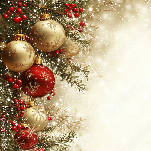christmas tree decorations, Generative AI	
