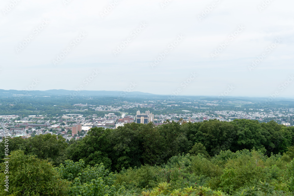 A scenic overview of Reading, Pennsylvania from atop the Pagoda Mountain. A scenic overview of Reading, Pennsylvania from atop the Pagoda Mountain.
