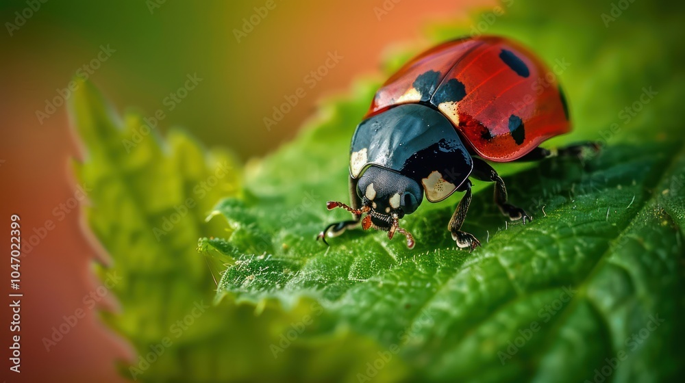 Fototapeta premium Ladybug on a Leaf