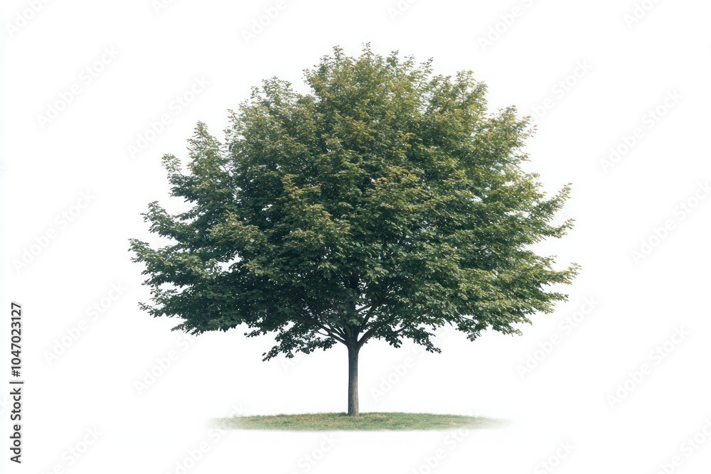 Fototapeta premium Lush Green Tree Isolated on White Background