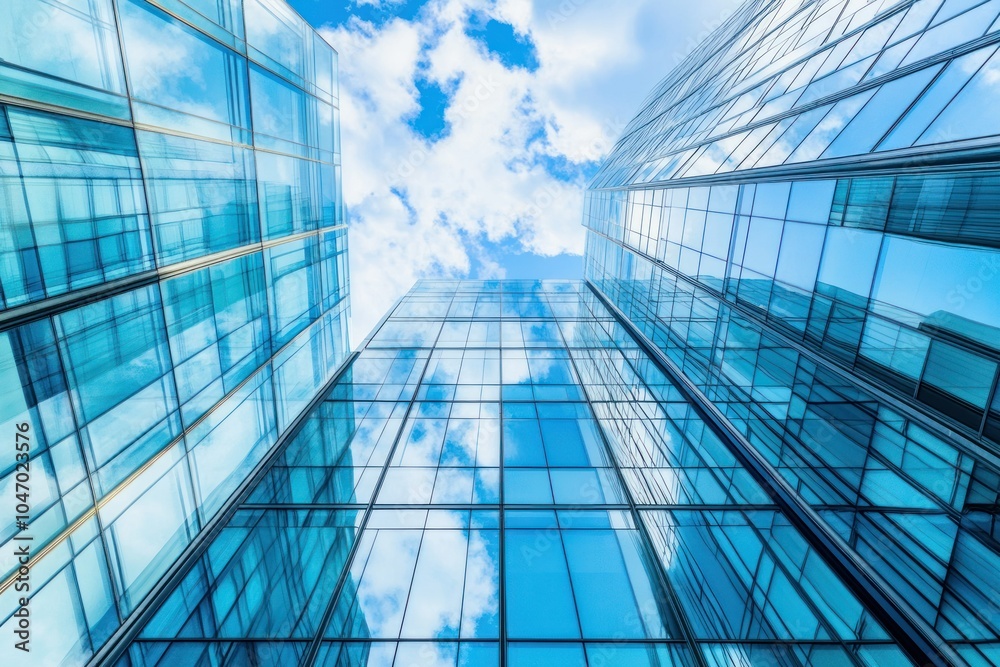 Modern Glass Buildings Under Blue Sky Modern Glass Buildings Under Blue Sky