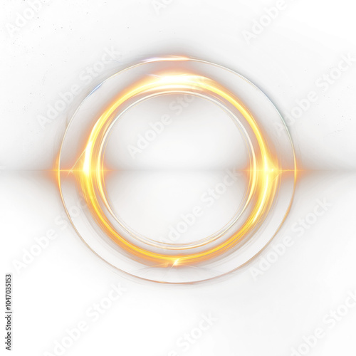 Glowing light ring with transparent background