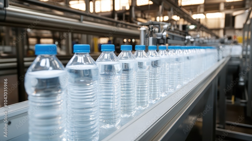 An automated factory line where bottles are filled, capped, and labeled efficiently.
An automated factory line where bottles are filled, capped, and labeled efficiently.