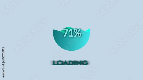 Cyberpunk loading glitch effect futuristic uploading progress isolated circle round motion graphic 4K video frames second standard retro design distorted text damage background intensive animation.