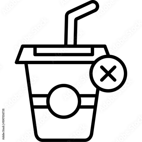 No Soft Drink Icon