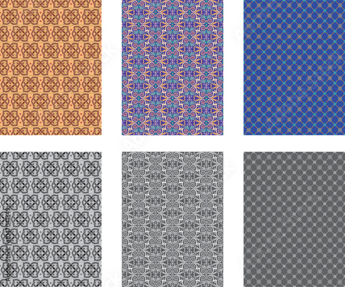 Arabesque seamless pattern in editable vector file
