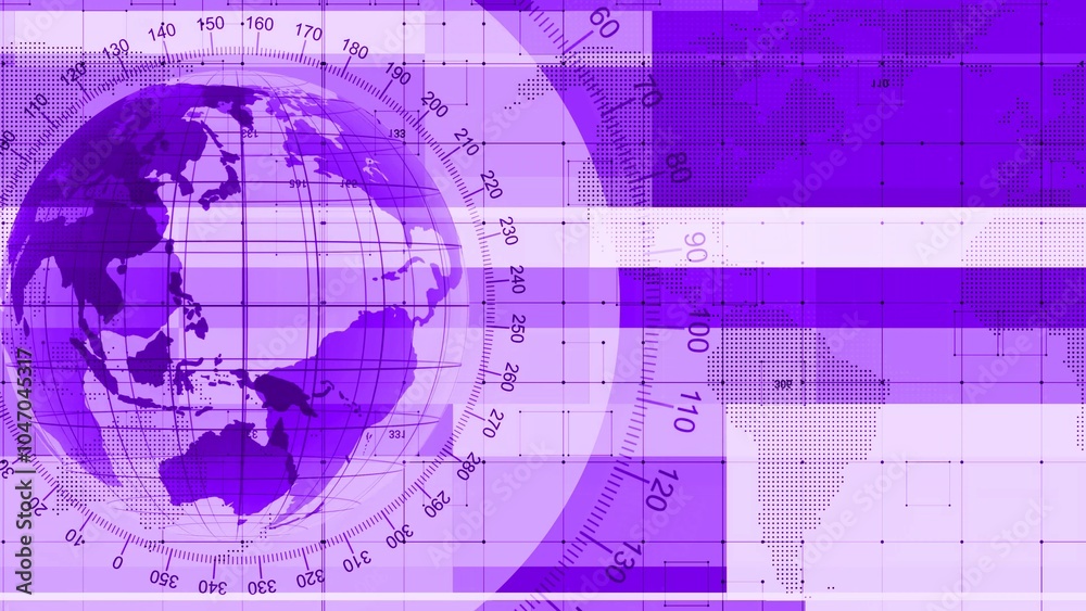 Digital technology earth map news background Digital technology earth map news background