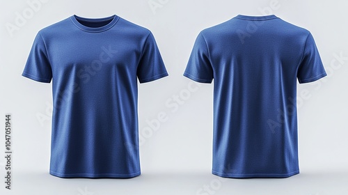 Blank Blue T-Shirt Mockup photo