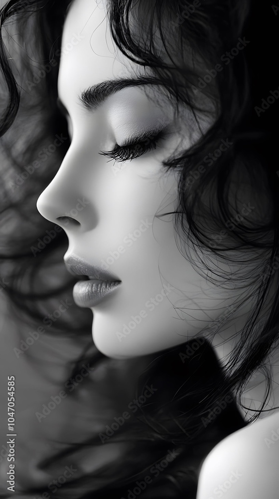 Fototapeta premium Elegant profile portrait