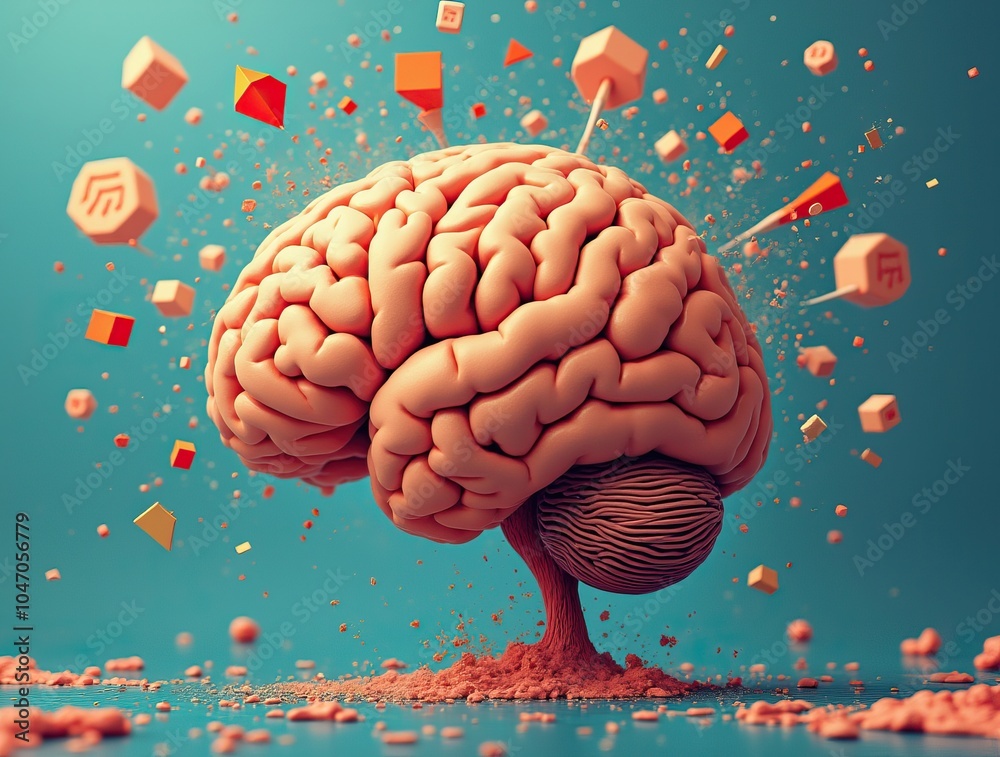 3d rendered illustration of a brain 3d rendered illustration of a brain