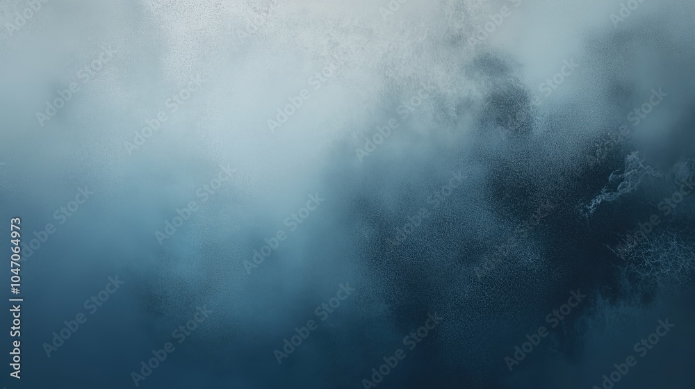 Obraz premium Abstract background with blue tones and a grunge texture, evoking a minimalistic style inspired by the dark sky and foggy atmosphere. This design combines soft gradients and textured overlays to creat