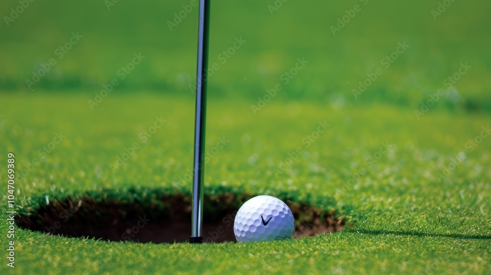 Obraz premium Golf Ball on the Green