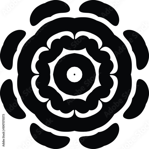 Mandala Flower of Life Circular Pattern in Form of Mandala With Flower for Henna, Mehndi, Tattoo, Decoration Decorative Ornament in Ethnic Oriental Style.