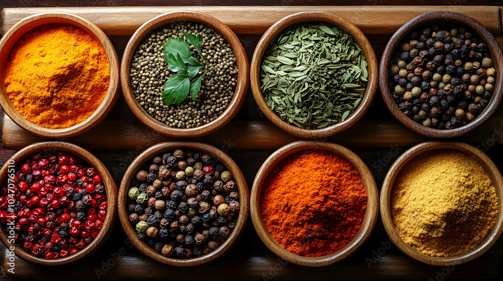 Colorful Spices in Bowls - Food Photography Colorful Spices in Bowls - Food Photography