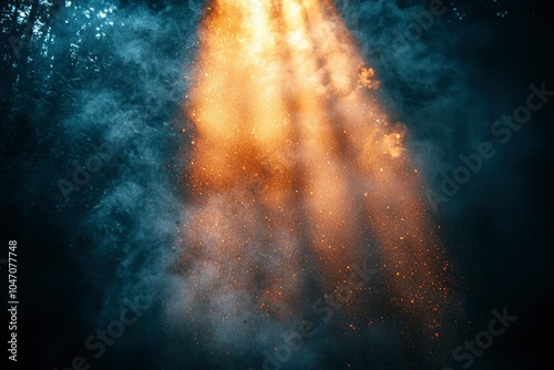 Abstract Smoke and Sparkles Background