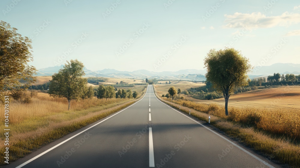 Fototapeta premium route de campagne concept futur