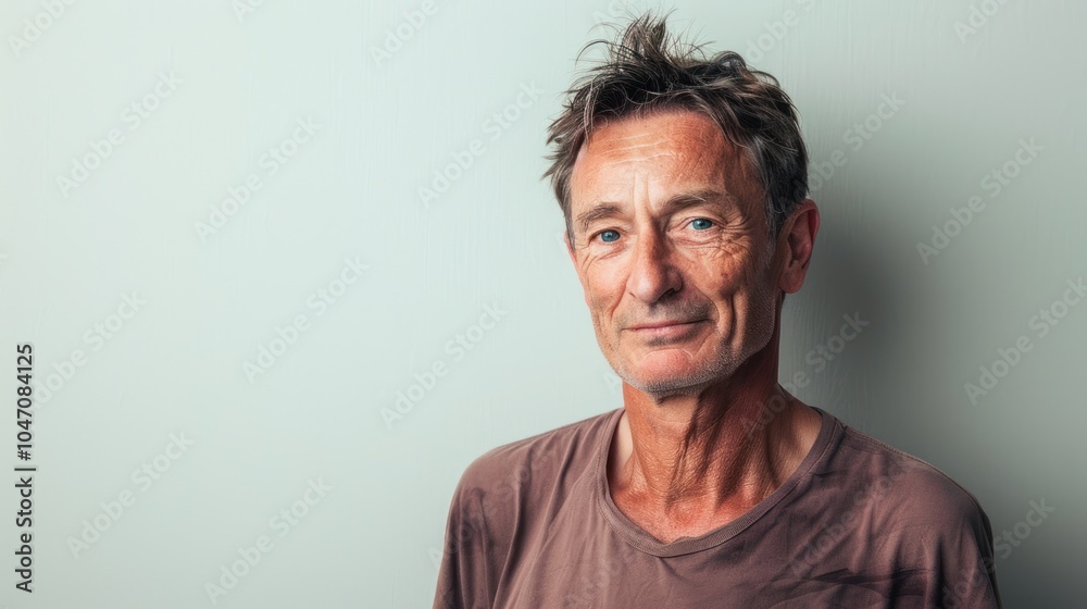 Fototapeta premium Portrait of a Man with a Gentle Smile