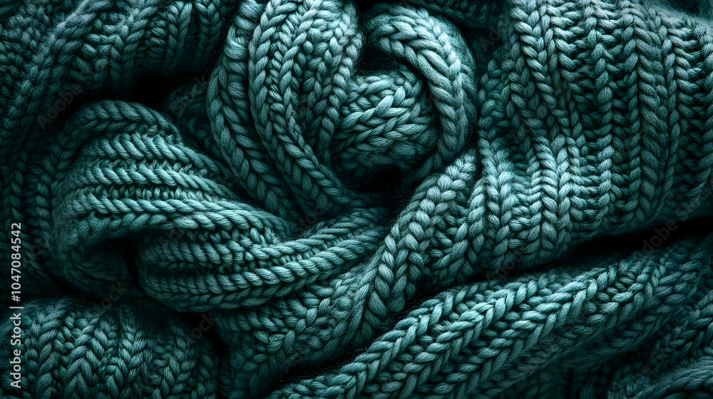 Teal Knitted Texture Background Teal Knitted Texture Background