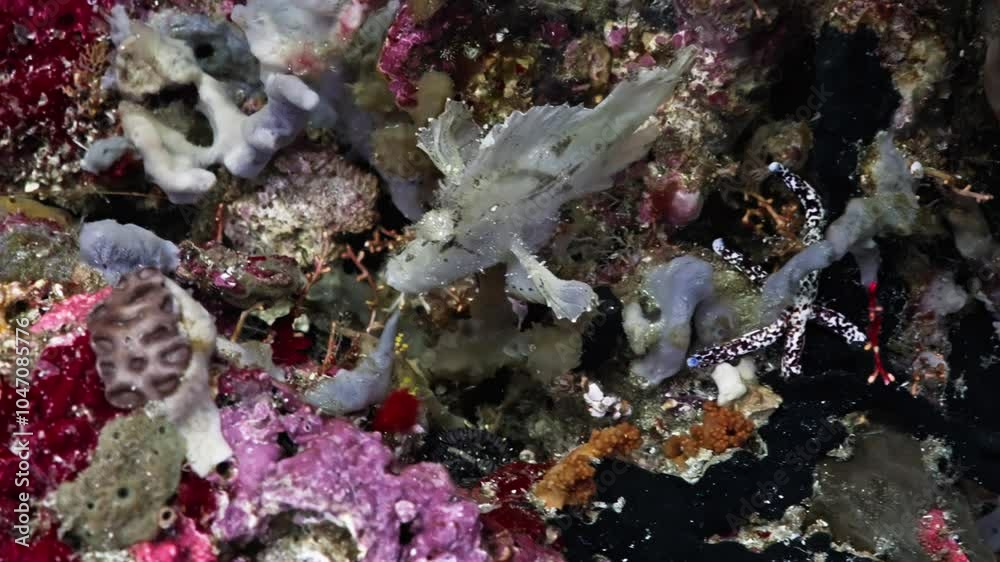 eaf Fish in Close up Shot in the Coral - Bunaken and Siladen Reef, in the North Sulawesi in Indonesia eaf Fish in Close up Shot in the Coral - Bunaken and Siladen Reef, in the North Sulawesi in Indonesia