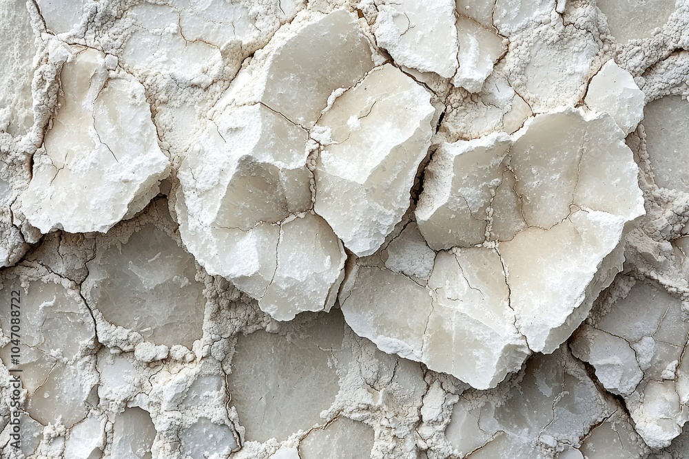 Cracked and Weathered White Rock Surface Cracked and Weathered White Rock Surface