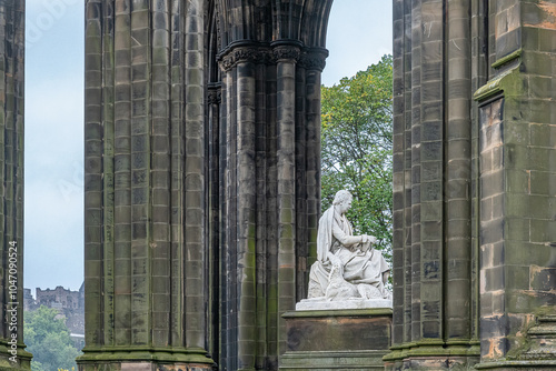 View at the Scott monument in Edinburgh ,Scotland photo