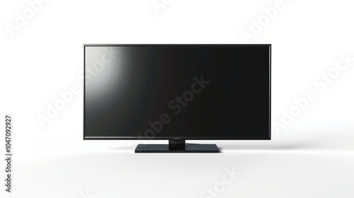 Black TV on white background