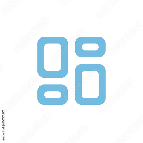 frame picture round edges icon button vector logo art illustration.eps