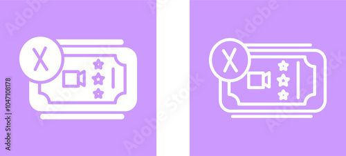Cancel Ticket Vector Icon