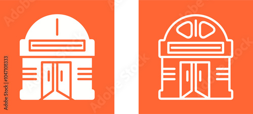 Building Cinema Vector Icon