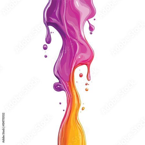 Vibrant Liquid Flowing Seamless Design Element