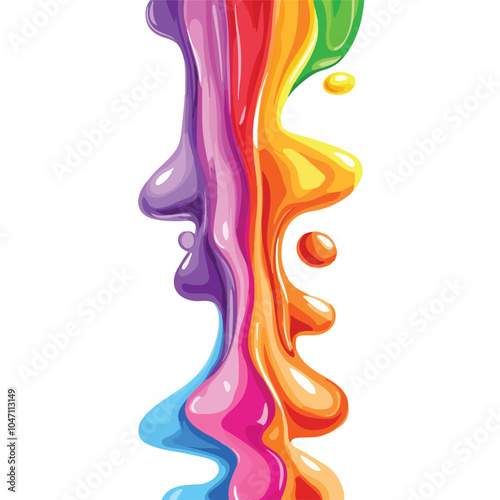 Vibrant Liquid Flowing Seamless Design Element