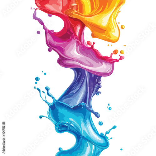 Vibrant Liquid Flowing Seamless Design Element