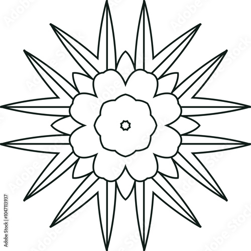 Flower Hanging Mandala Art Circular Pattern in the Form of a Mandala Decorative Ornament in Ethnic Oriental Style.