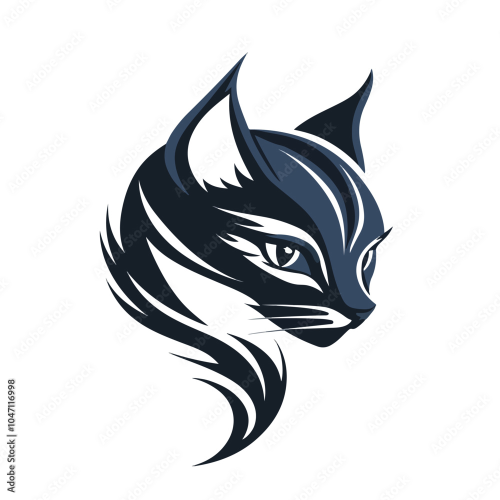 Fototapeta premium Minimalistic Cat Vector Logo Design Template for Branding and Marketing Collateral