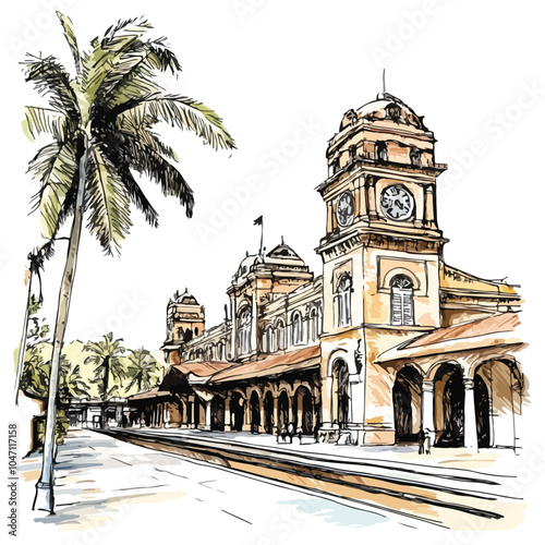 Central Railway Station in Chennai Madras Tamil Nadu India Photography