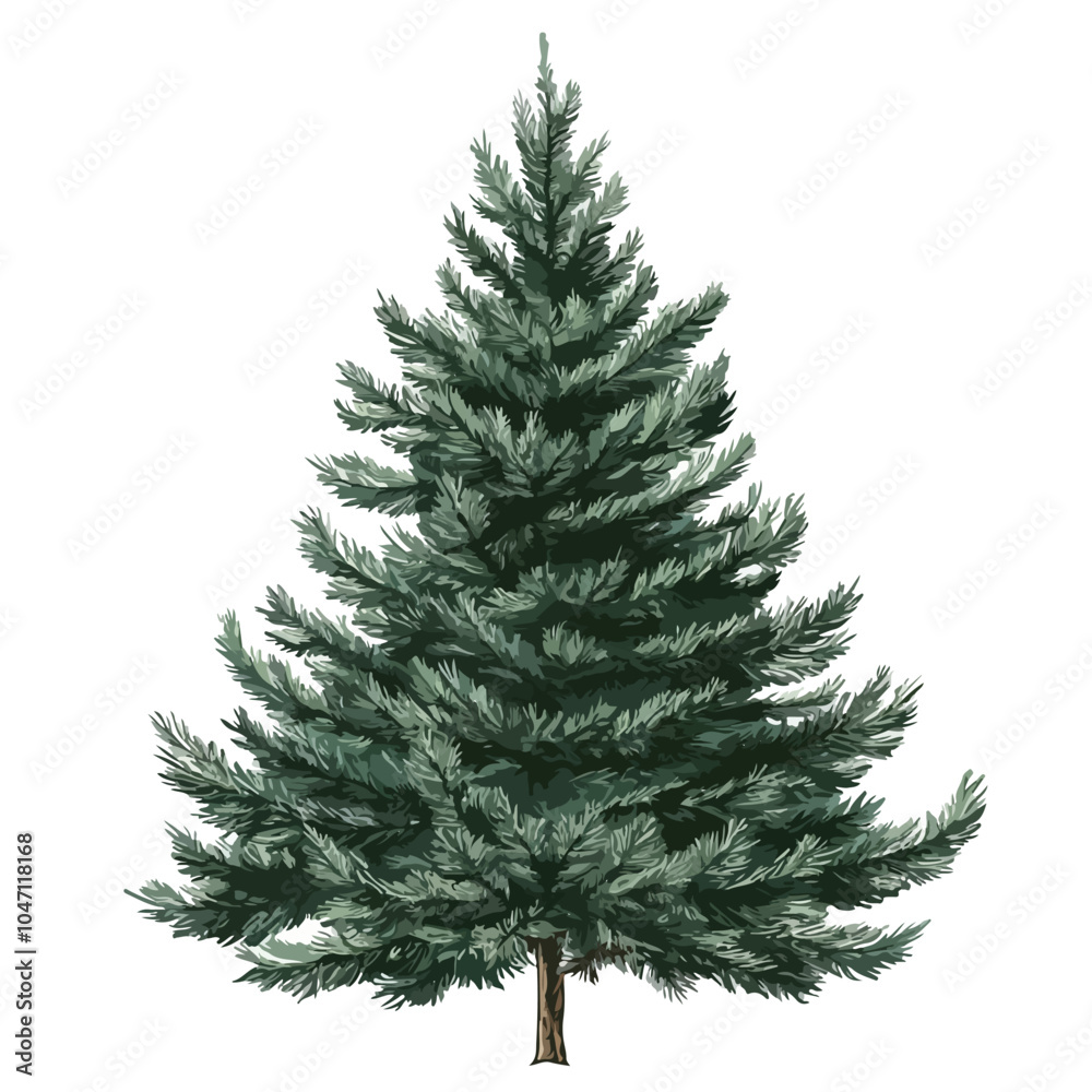 Fototapeta premium Festive Christmas Tree Background Vector Illustration