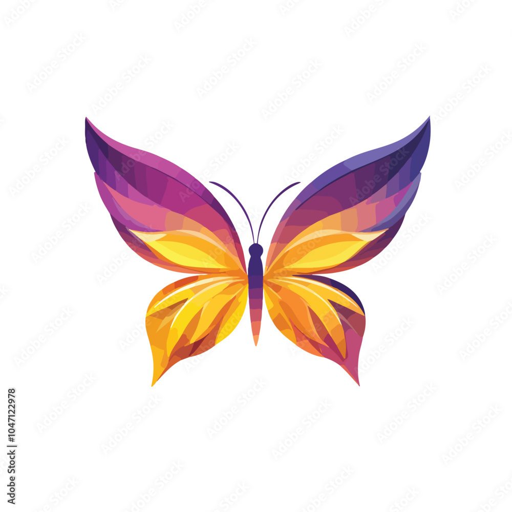 Fototapeta premium Digital Butterfly Vector Logo Design Template for Creative Projects