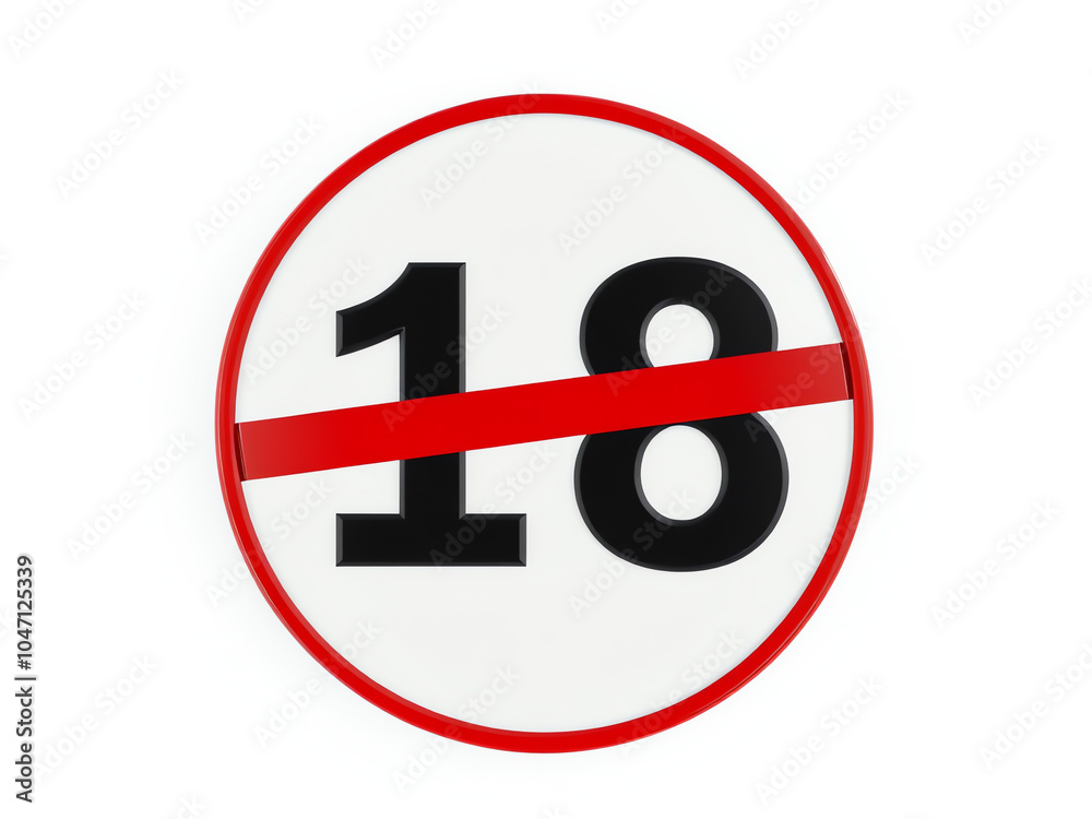Age Restriction Sign Indicating No Entry For Individuals Under 18 Years age-restriction-sign-indicating-no-entry-for-individuals-under-18-years