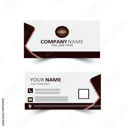 Modern and simple business card design Modern presentation card with company logo Vector business card template Visiting card for business and personal use Vector illustration Design