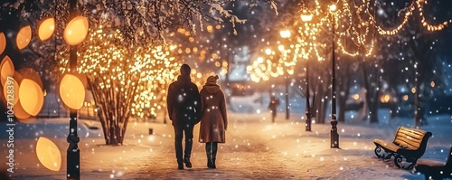 Romantic Winter Stroll Unde...