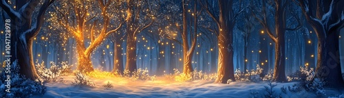Enchanted Wintry Forest Lan...