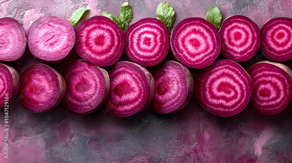 Sliced Beets Close Up Realistic Image Sliced Beets Close Up Realistic Image