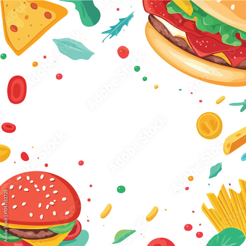 Modern Fast Food Restaurant Business Marketing and Social Media Promotion Concept