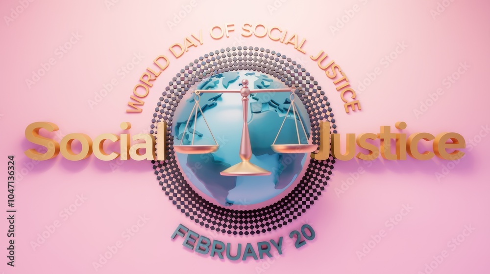 Obraz premium World Day of Social Justice celebrated on February 20th promotes equality and fairness for all.
