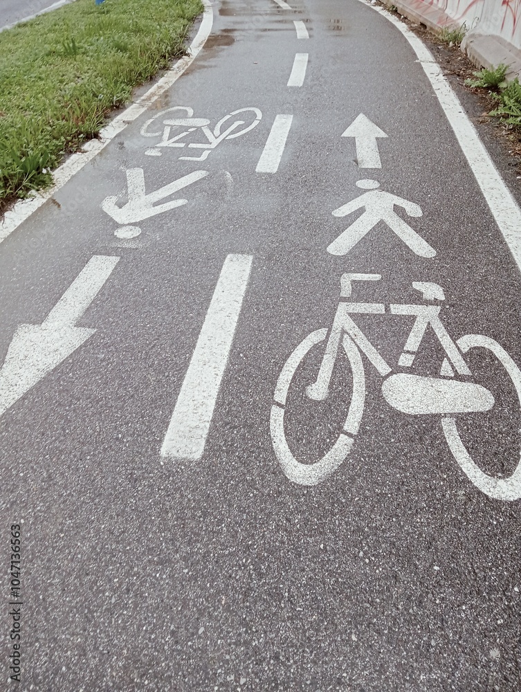 bicycle lane sign