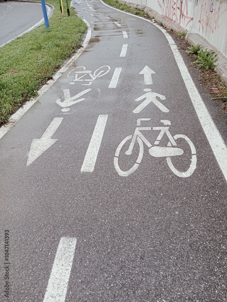 bicycle lane sign