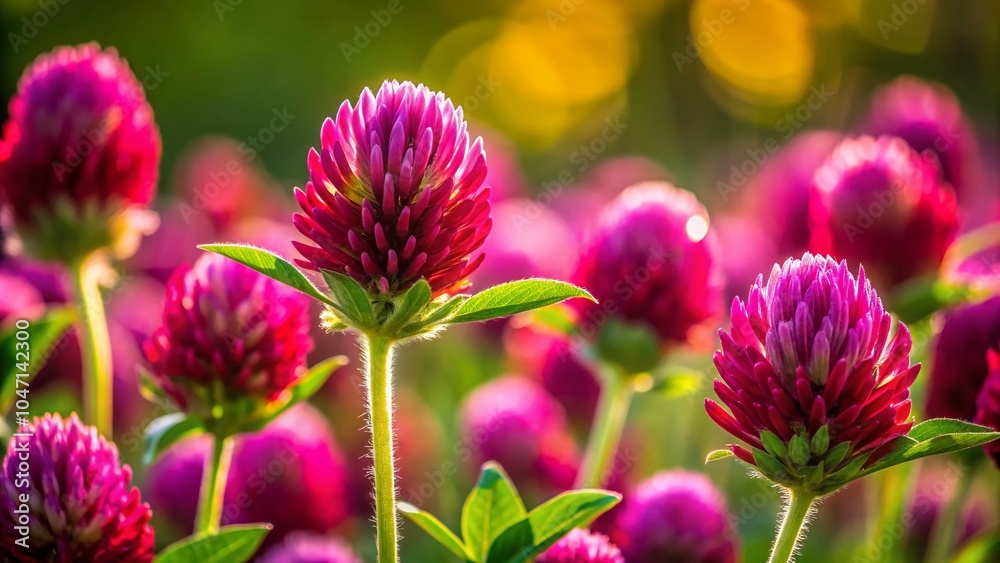 Macro Photography of Vibrant Red Clover Flowers on Isolated Background for Nature Lovers Macro Photography of Vibrant Red Clover Flowers on Isolated Background for Nature Lovers