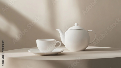 Elegant Tea Time with White China Set