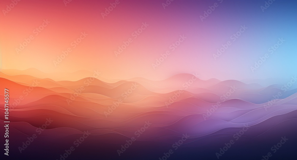A gradient landscape with soft waves in warm colors, evoking calm and serenity. A gradient landscape with soft waves in warm colors, evoking calm and serenity.