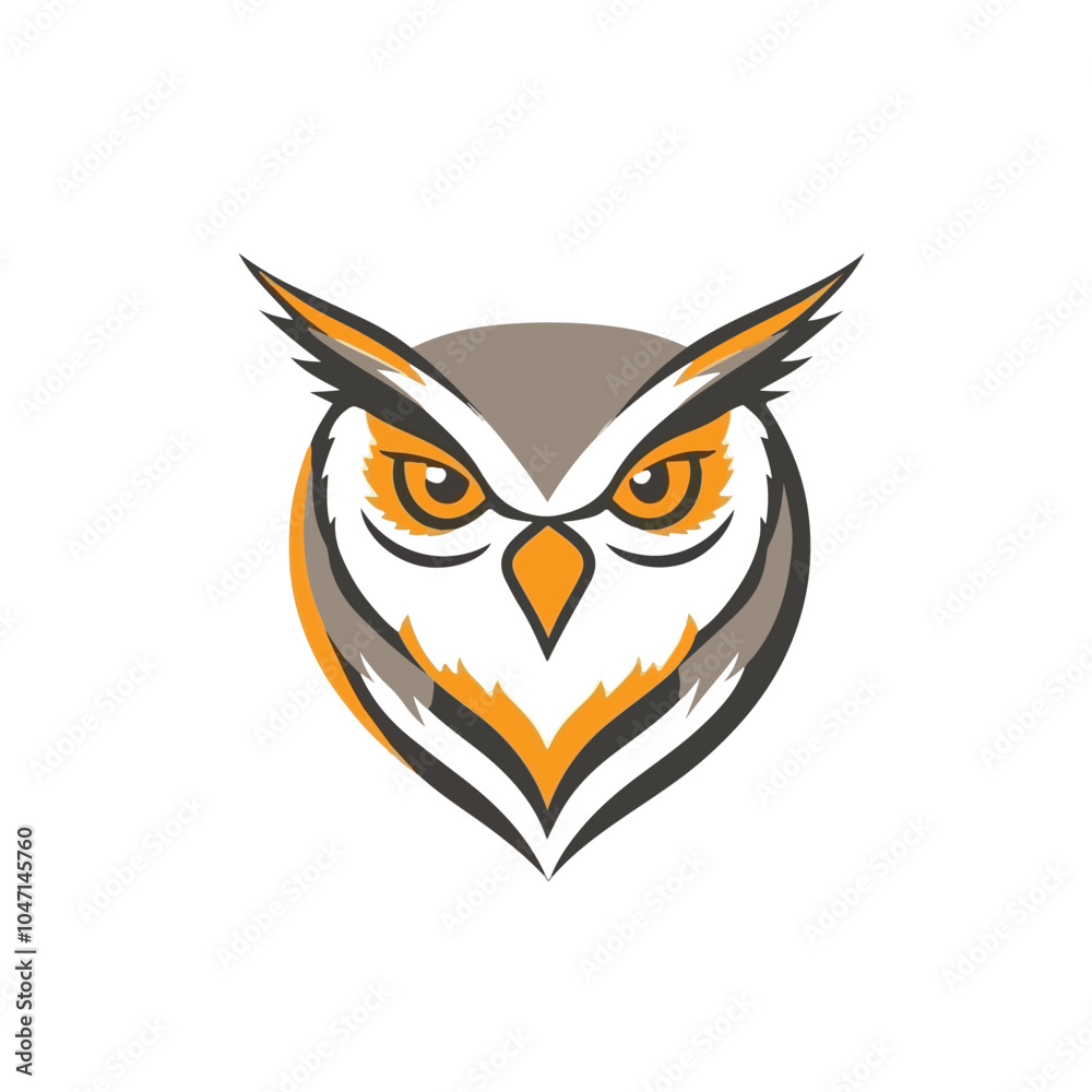 Modern Head Owl Logo Design Template Vector Illustration Modern Head Owl Logo Design Template Vector Illustration